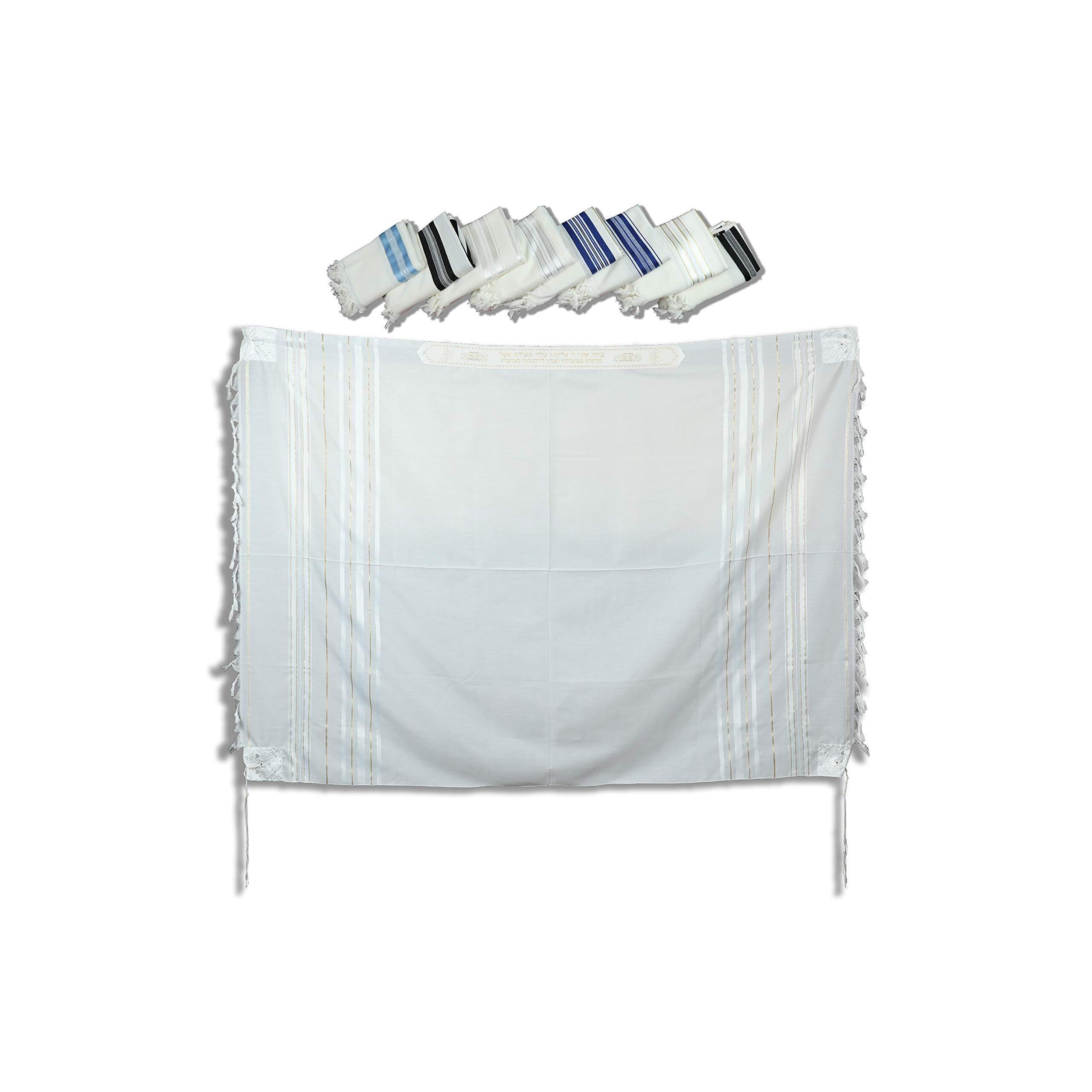 8764 Talitania Traditional Pure Wool Tallit Prayer Shawl Tallis Gadol (Size